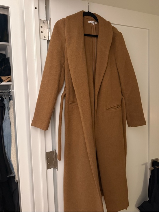 Reformation Jackets & Blazers - Reformation Long Camel Brown Wrap Coat